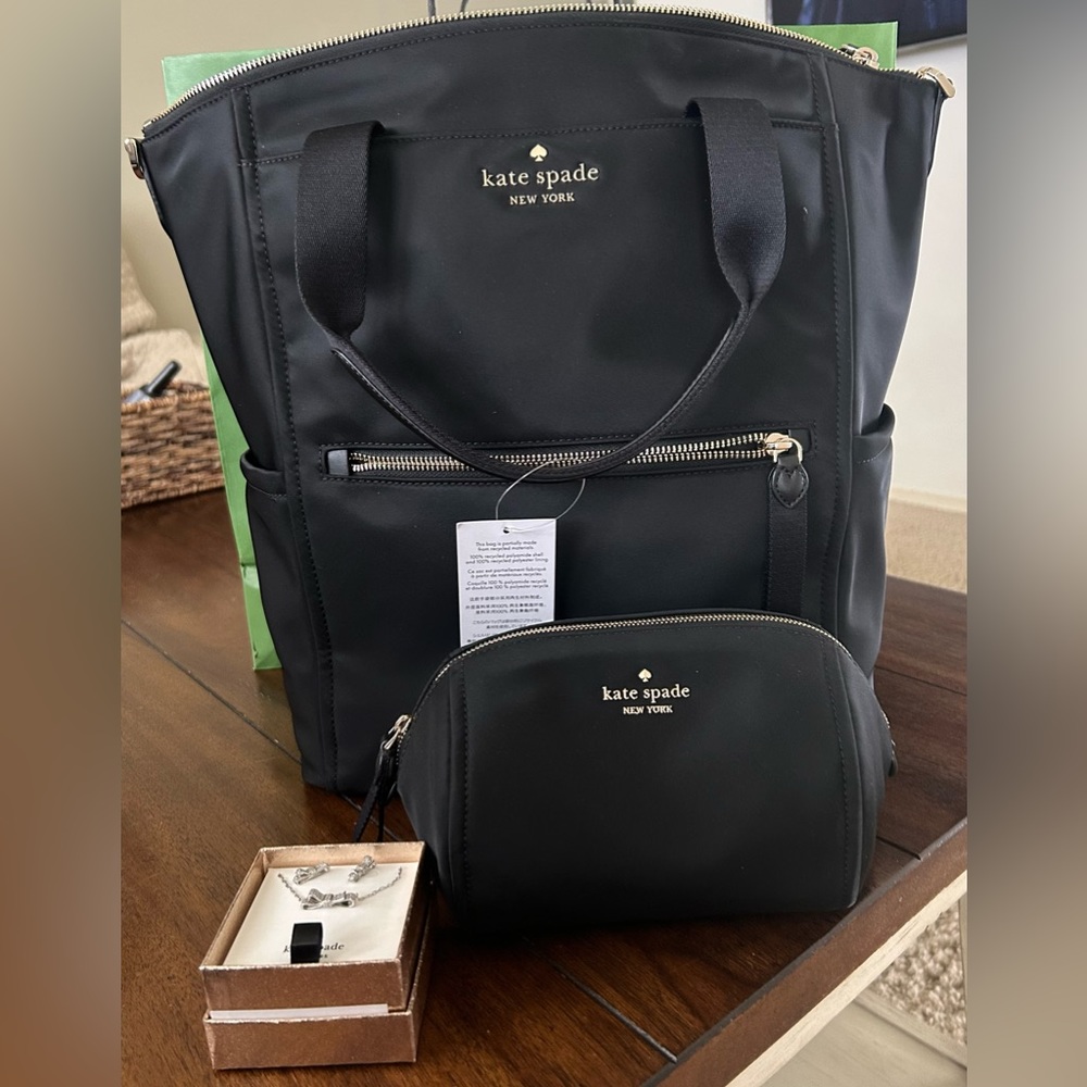 Kate Spayd Back pack purse and jewelry set